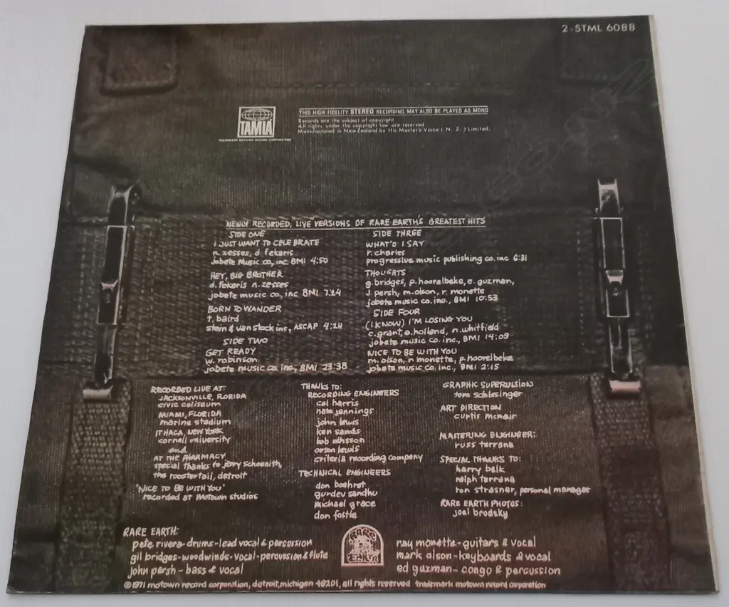 Rare Earth, Rare Earth In Concert (Double album) Image 1++